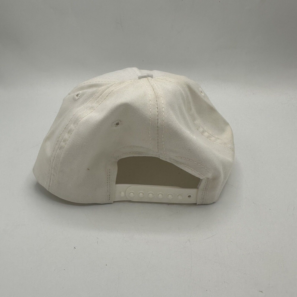 Vintage NASA Hat Circle Logo Snapback Cap White Cotton Twill 90s Space - Picture 2 of 6